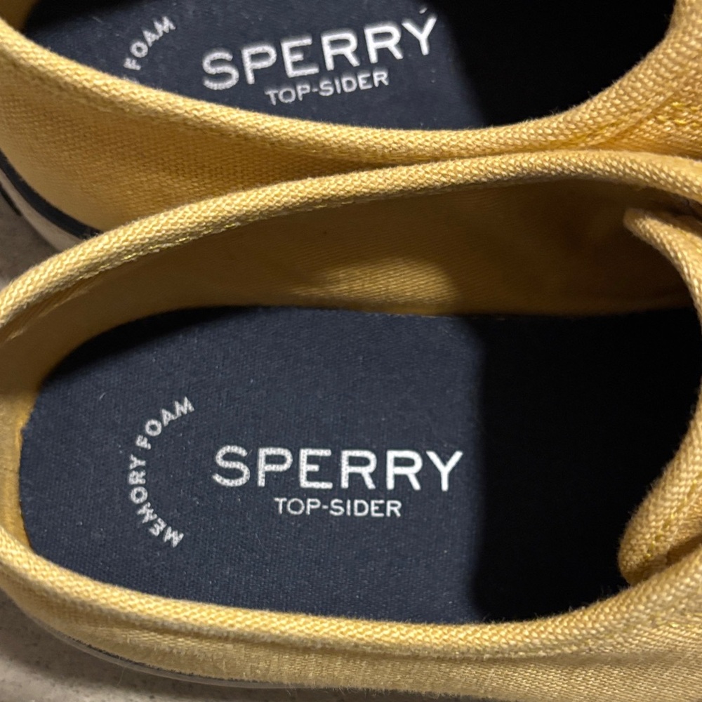 Sperry Women’s Mustard Canvas Sneakers - Picture 3 of 4